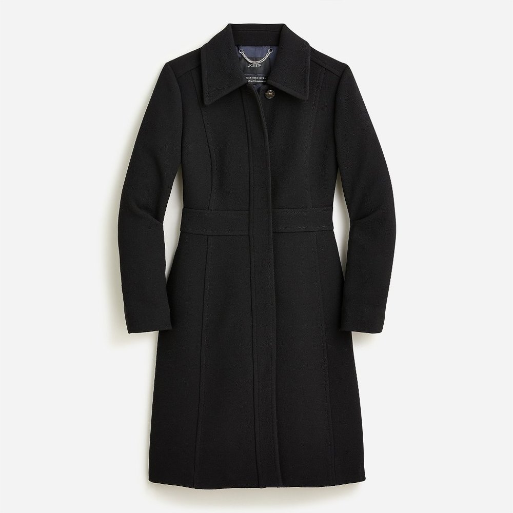 J Crew Lady Day Coat, Size 2 Black